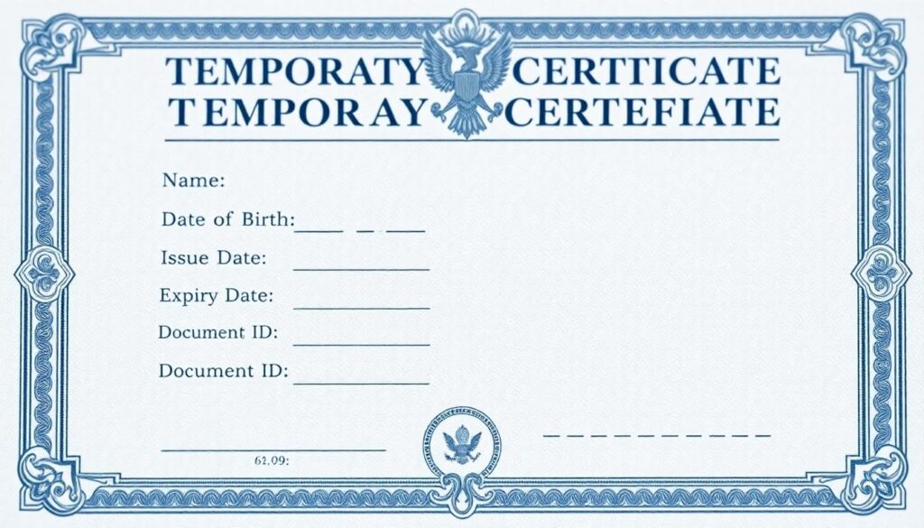 Temporary Identity Certificate